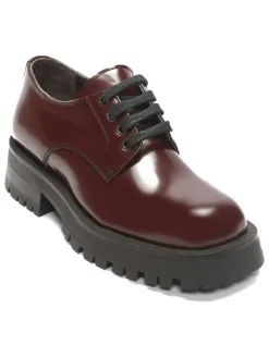 British Passport Leder-Schnürschuhe in Bordeaux>Damen Schnürschuhe