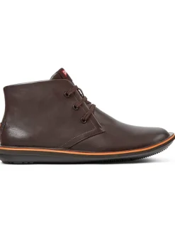 Camper Leder-Schnürschuhe in Braun Discount