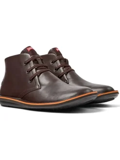 Camper Leder-Schnürschuhe in Braun Discount