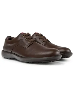 Camper Leder-Schnürschuhe in Braun Clearance