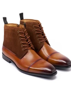 British Passport Leder-Schnürschuhe in Grau>Herren Schnürschuhe