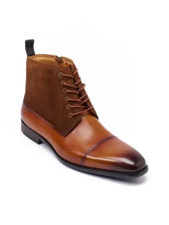 British Passport Leder-Schnürschuhe in Grau>Herren Schnürschuhe