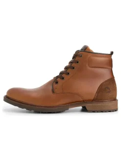 TRAVELIN' Leder-Schnürschuhe in Hellbraun