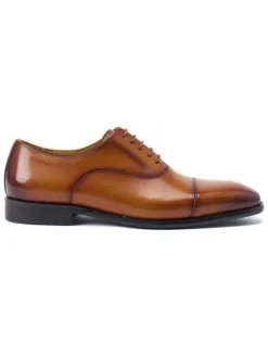 British Passport Leder-Schnürschuhe in Hellbraun Best