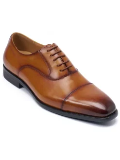 British Passport Leder-Schnürschuhe in Hellbraun Best