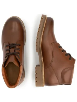 TRAVELIN' Leder-Schnürschuhe in Hellbraun><noscript><img width=