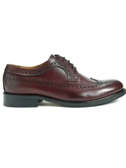British Passport Leder-Schnürschuhe in Rot>Damen Schnürschuhe
