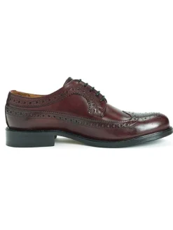 British Passport Leder-Schnürschuhe in Rot>Damen Schnürschuhe