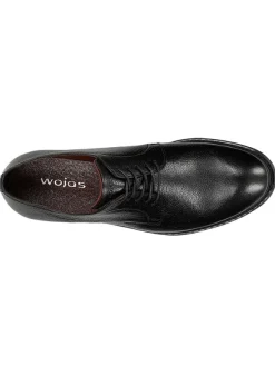 Wojas Leder-Schnürschuhe in Schwarz Clearance