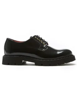 British Passport Leder-Schnürschuhe in Schwarz>Damen Schnürschuhe