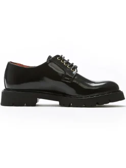 British Passport Leder-Schnürschuhe in Schwarz>Damen Schnürschuhe