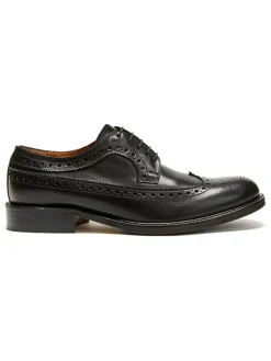 British Passport Leder-Schnürschuhe in Schwarz>Damen Schnürschuhe