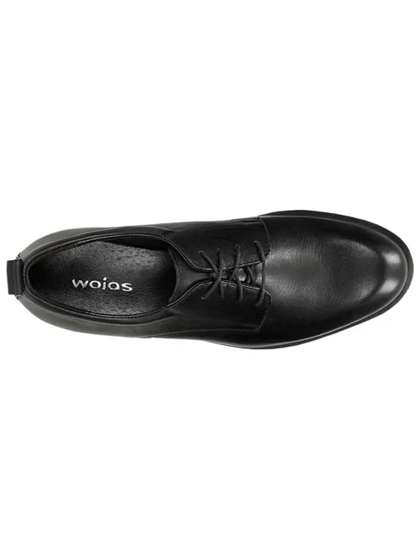 Wojas Leder-Schnürschuhe in Schwarz>Damen Schnürschuhe