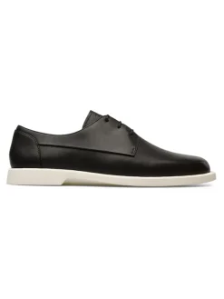 Camper Leder-Schnürschuhe in Schwarz Discount