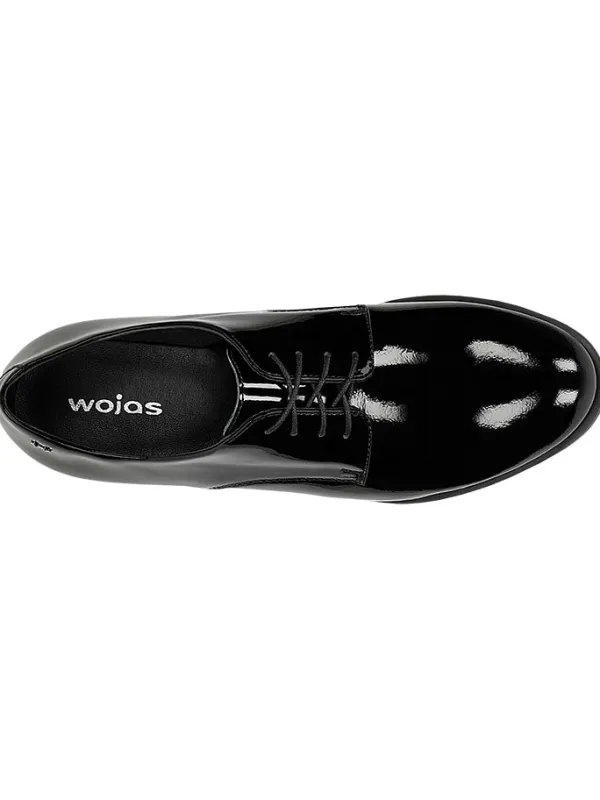 Wojas Leder-Schnürschuhe in Schwarz>Damen Schnürschuhe