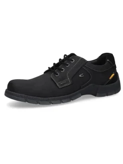 Camel Active Leder-Schnürschuhe in Schwarz Clearance