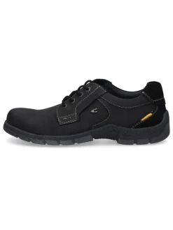 Camel Active Leder-Schnürschuhe in Schwarz Clearance
