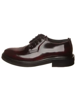 Calvin Klein Leder-Schnürschuhe in Schwarz Clearance