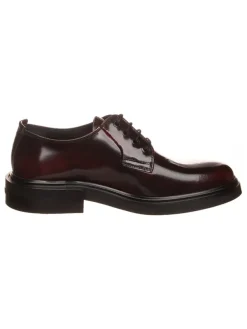 Calvin Klein Leder-Schnürschuhe in Schwarz Clearance