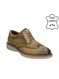Bullboxer Leder-Schnürschuhe in Taupe>Herren Schnürschuhe