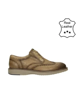 Bullboxer Leder-Schnürschuhe in Taupe>Herren Schnürschuhe