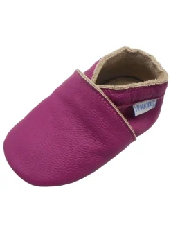 Yihakids Lederschuhe für Baby Kleinkinder, bequeme, rutschfeste Sohlen - lila> Krabbelschuhe