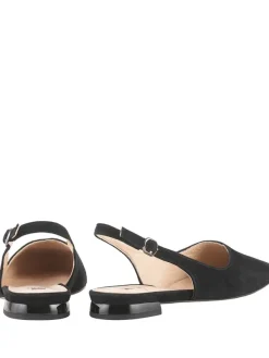 Högl Leder-Slingballerinas in Schwarz New