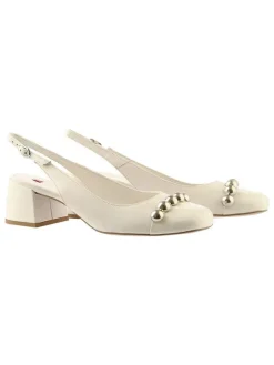 Högl Leder-Slingpumps "Ashley" in Creme>Damen Pumps
