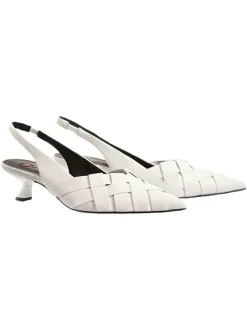 Högl Leder-Slingpumps "Estelle" in Weiß Outlet