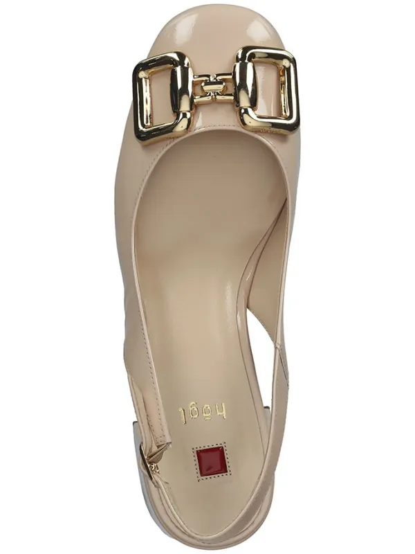 Högl Leder-Slingpumps in Beige>Damen Pumps