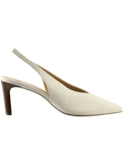 Högl Leder-Slingpumps in Creme>Damen Pumps
