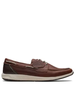 Clarks Leder-Slipper "ATL Sail Go" in Braun>Herren Halbschuhe