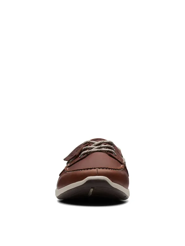 Clarks Leder-Slipper "ATL Sail Go" in Braun>Herren Halbschuhe