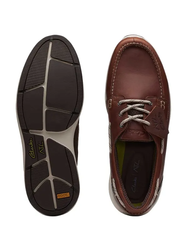 Clarks Leder-Slipper "ATL Sail Go" in Braun>Herren Halbschuhe