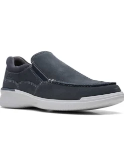 Clarks Leder-Slipper "Donaway Free" in Dunkelblau Discount