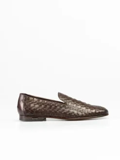 Baldinini Leder-Slipper in Braun>Herren Halbschuhe