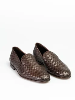 Baldinini Leder-Slipper in Braun>Herren Halbschuhe
