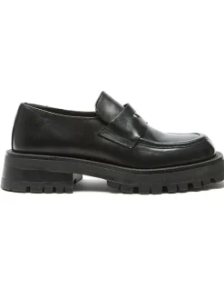 British Passport Leder-Slipper in Schwarz Clearance