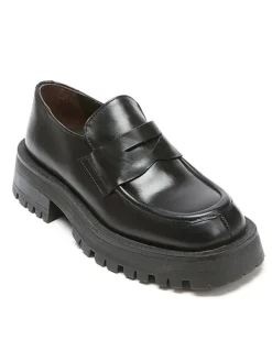 British Passport Leder-Slipper in Schwarz Clearance