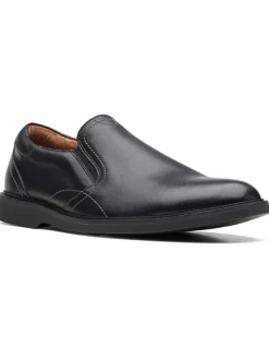 Clarks Leder-Slipper "Malwood Easy" in Schwarz Sale