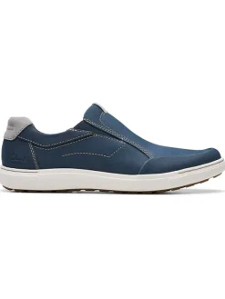 Clarks Leder-Slipper "Mapstone Step" in Dunkelblau Sale
