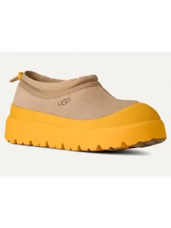 UGG Leder-Slipper "Tasman Weather" in Beige/ Gelb Discount