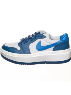 Air Jordan Leder-Sneaker ''1 Elevate Low'' in Weiß/ Blau>Herren Sneakers