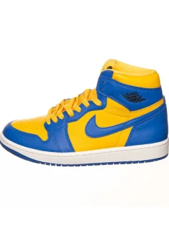 Air Jordan Leder-Sneaker ''1 Retro High'' in Gelb/ Blau>Damen Sneakers|Sneakers