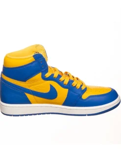 Air Jordan Leder-Sneaker ''1 Retro High'' in Gelb/ Blau>Damen Sneakers|Sneakers