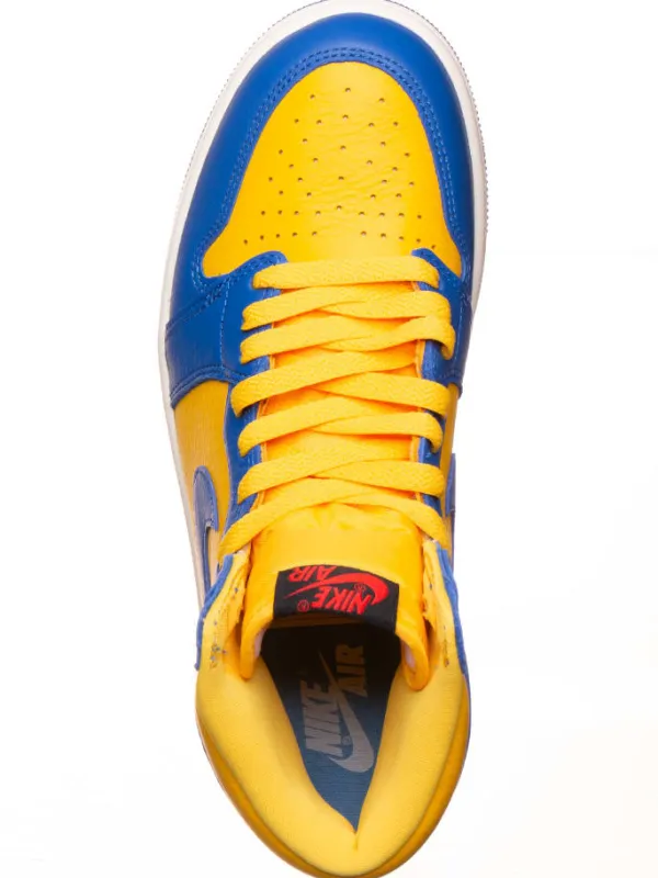 Air Jordan Leder-Sneaker ''1 Retro High'' in Gelb/ Blau>Damen Sneakers|Sneakers