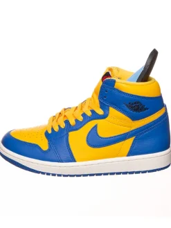 Air Jordan Leder-Sneaker ''1 Retro High'' in Gelb/ Blau><noscript><img width=