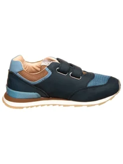 bisgaard Leder-Sneakers in Dunkelblau/ Hellblau>Kinder Sneakers·Sneakers Low