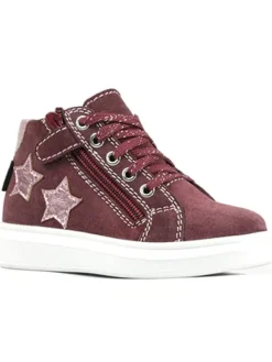 Richter Shoes Leder-Sneakers "Alessa" in Dunkelrot Clearance