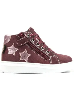 Richter Shoes Leder-Sneakers "Alessa" in Dunkelrot Clearance
